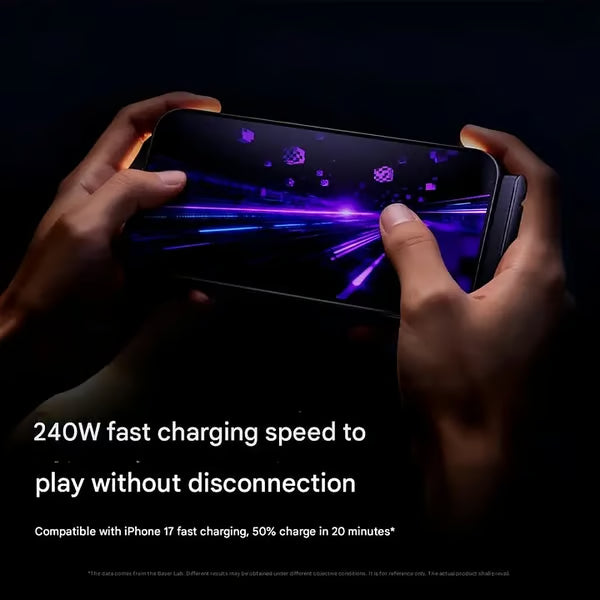 💡MFi-Certified 2-in-1 Fast Charging Cable with Built-In Phone Stand – Ultra-Fast 240W Power, Official Apple Authorized✅