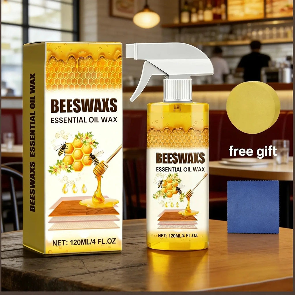 Beeswax Wood Polish Spray – Restores Shine, Removes Scratches & Water Rings