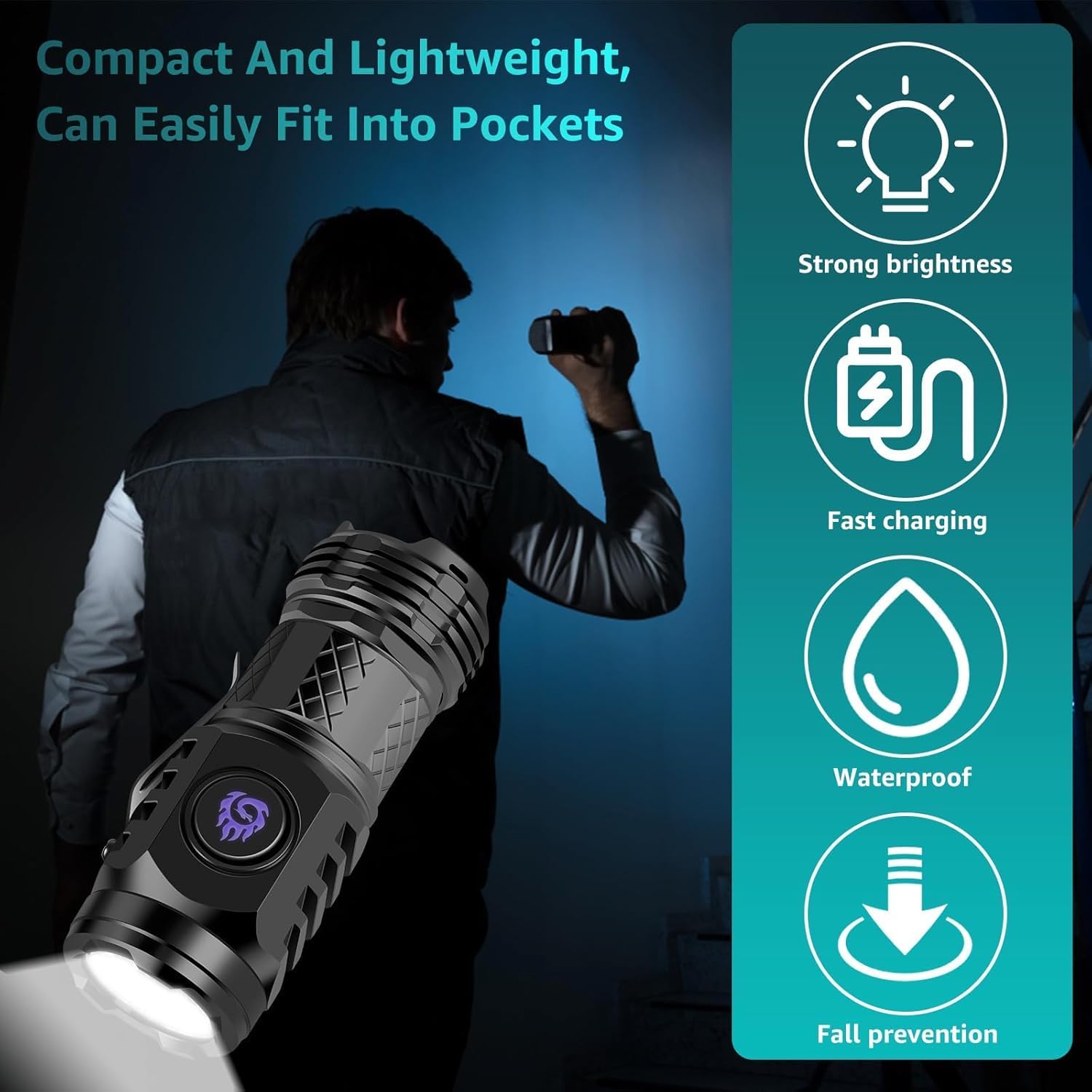 ✨Three-Eyed Monster Mini Flashlight 🔦🧰— Ultra-Bright Rechargeable LED Torch | Compact, Long-Range & Water-Resistant