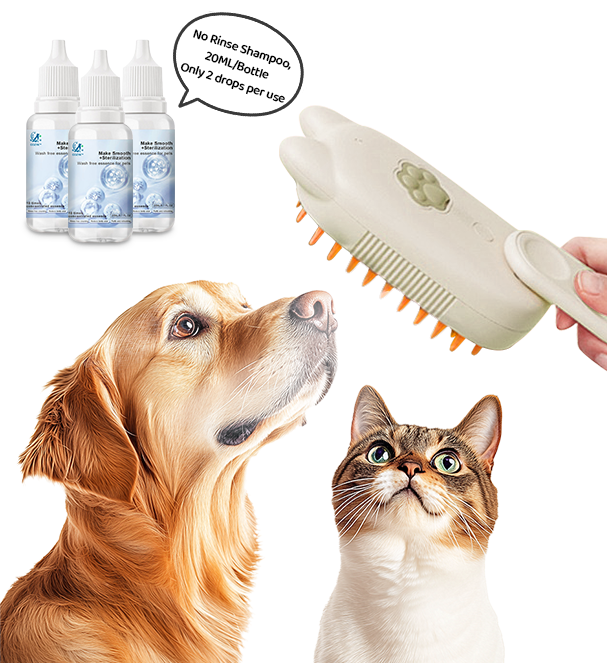 🐾Last Day Sale🐾 Up to 50% OFF | 3-in-1 Steamy Pet Brush with Essence - Professional De-shedding Comb for Pets