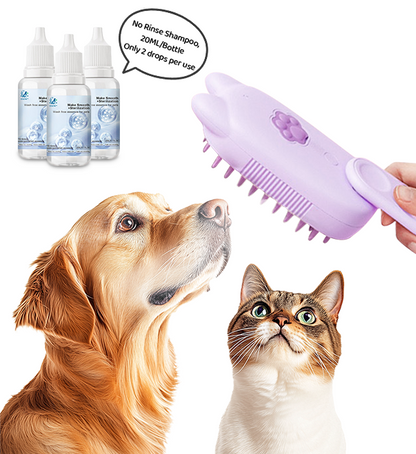 🐾Last Day Sale🐾 Up to 50% OFF | 3-in-1 Steamy Pet Brush with Essence - Professional De-shedding Comb for Pets