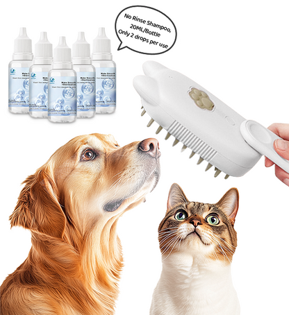 🐾Last Day Sale🐾 Up to 50% OFF | 3-in-1 Steamy Pet Brush with Essence - Professional De-shedding Comb for Pets