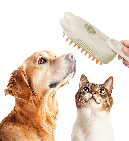 🐾Last Day Sale🐾 Up to 50% OFF | 3-in-1 Steamy Pet Brush with Essence - Professional De-shedding Comb for Pets