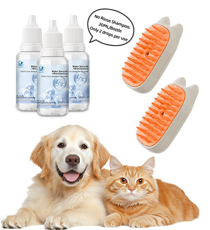 🐾Last Day Sale🐾 Up to 50% OFF | 3-in-1 Steamy Pet Brush with Essence - Professional De-shedding Comb for Pets