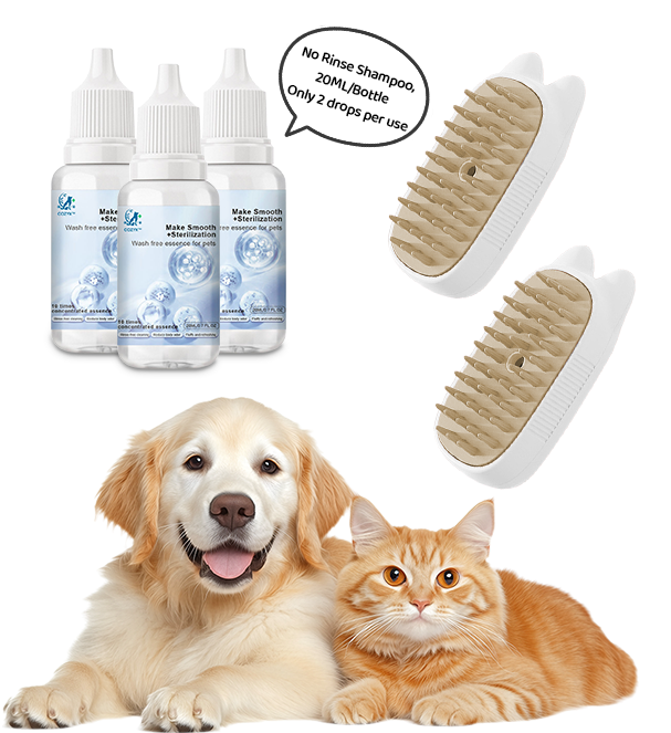 🐾Last Day Sale🐾 Up to 50% OFF | 3-in-1 Steamy Pet Brush with Essence - Professional De-shedding Comb for Pets