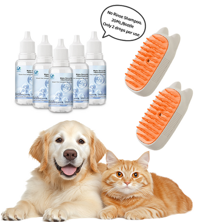 🐾Last Day Sale🐾 Up to 50% OFF | 3-in-1 Steamy Pet Brush with Essence - Professional De-shedding Comb for Pets