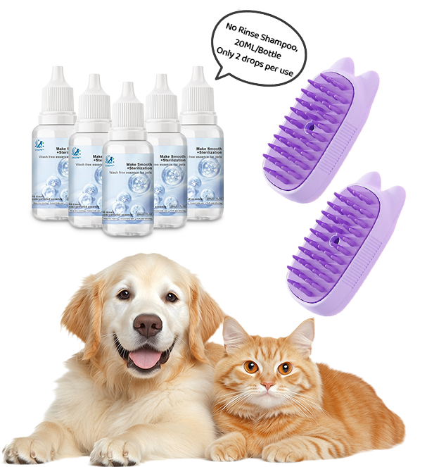 🐾Last Day Sale🐾 Up to 50% OFF | 3-in-1 Steamy Pet Brush with Essence - Professional De-shedding Comb for Pets