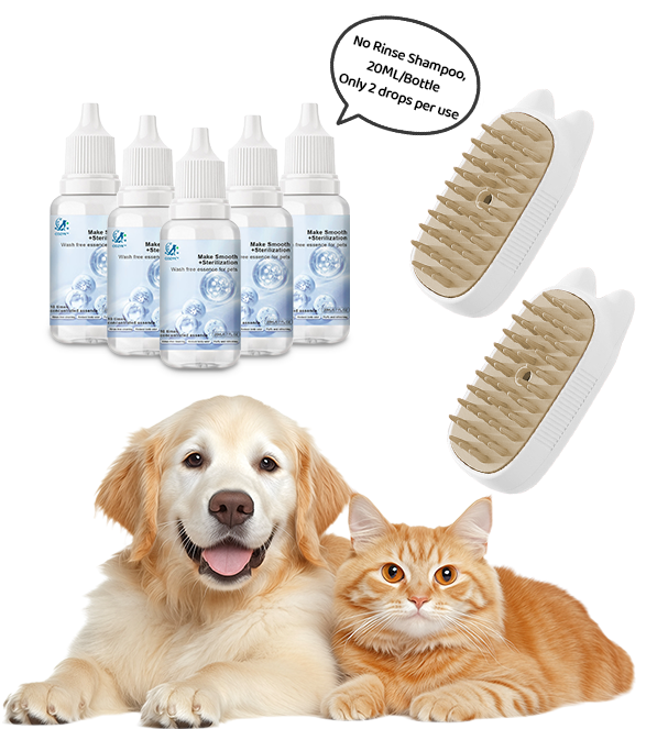 🐾Last Day Sale🐾 Up to 50% OFF | 3-in-1 Steamy Pet Brush with Essence - Professional De-shedding Comb for Pets