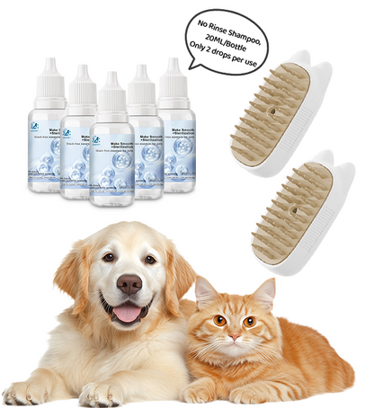 🐾Last Day Sale🐾 Up to 50% OFF | 3-in-1 Steamy Pet Brush with Essence - Professional De-shedding Comb for Pets