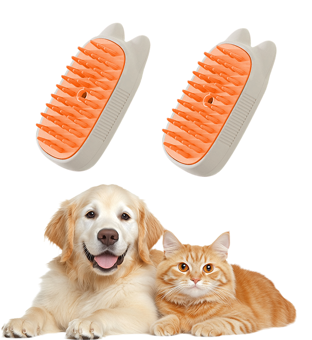 🐾Last Day Sale🐾 Up to 50% OFF | 3-in-1 Steamy Pet Brush with Essence - Professional De-shedding Comb for Pets