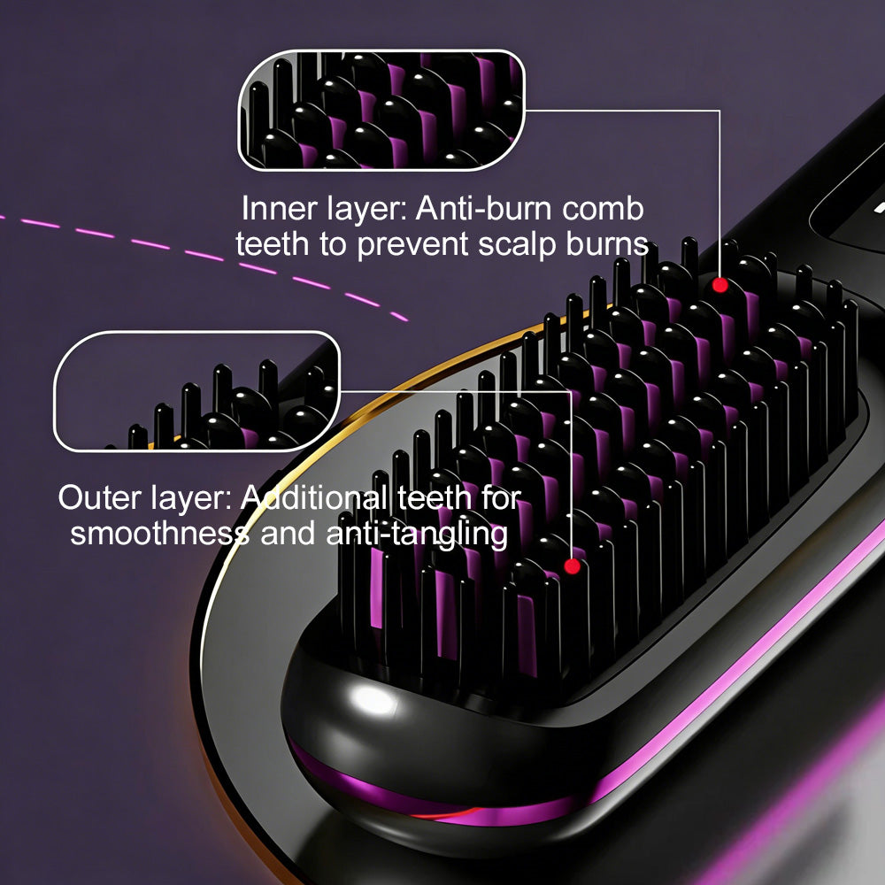 ⚡🪮The First Smart Styling Brush for Short Hair – Precise, Safe & Effortless