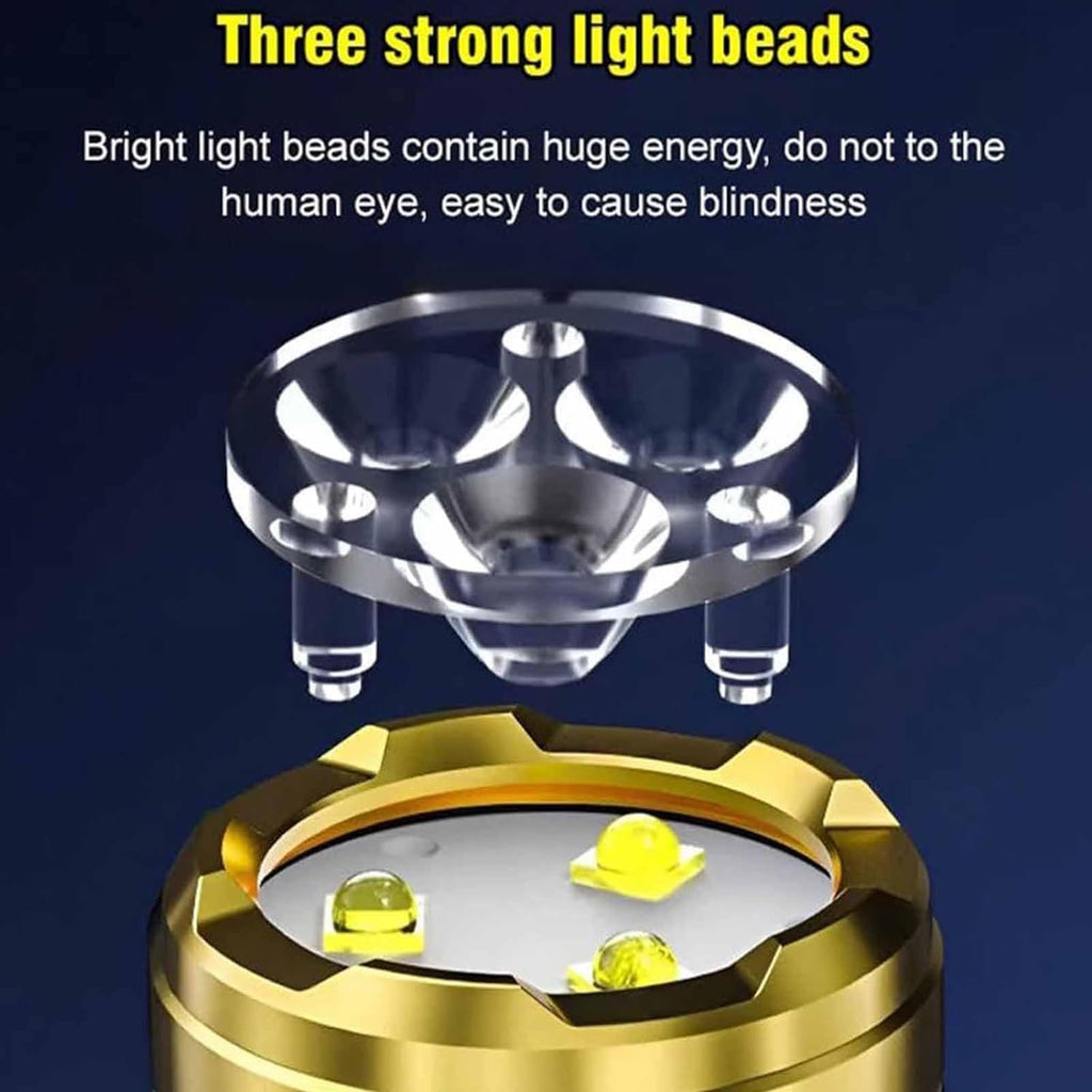 ✨Three-Eyed Monster Mini Flashlight 🔦🧰— Ultra-Bright Rechargeable LED Torch | Compact, Long-Range & Water-Resistant