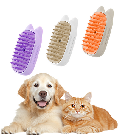 🐾Last Day Sale🐾 Up to 50% OFF | 3-in-1 Steamy Pet Brush with Essence - Professional De-shedding Comb for Pets