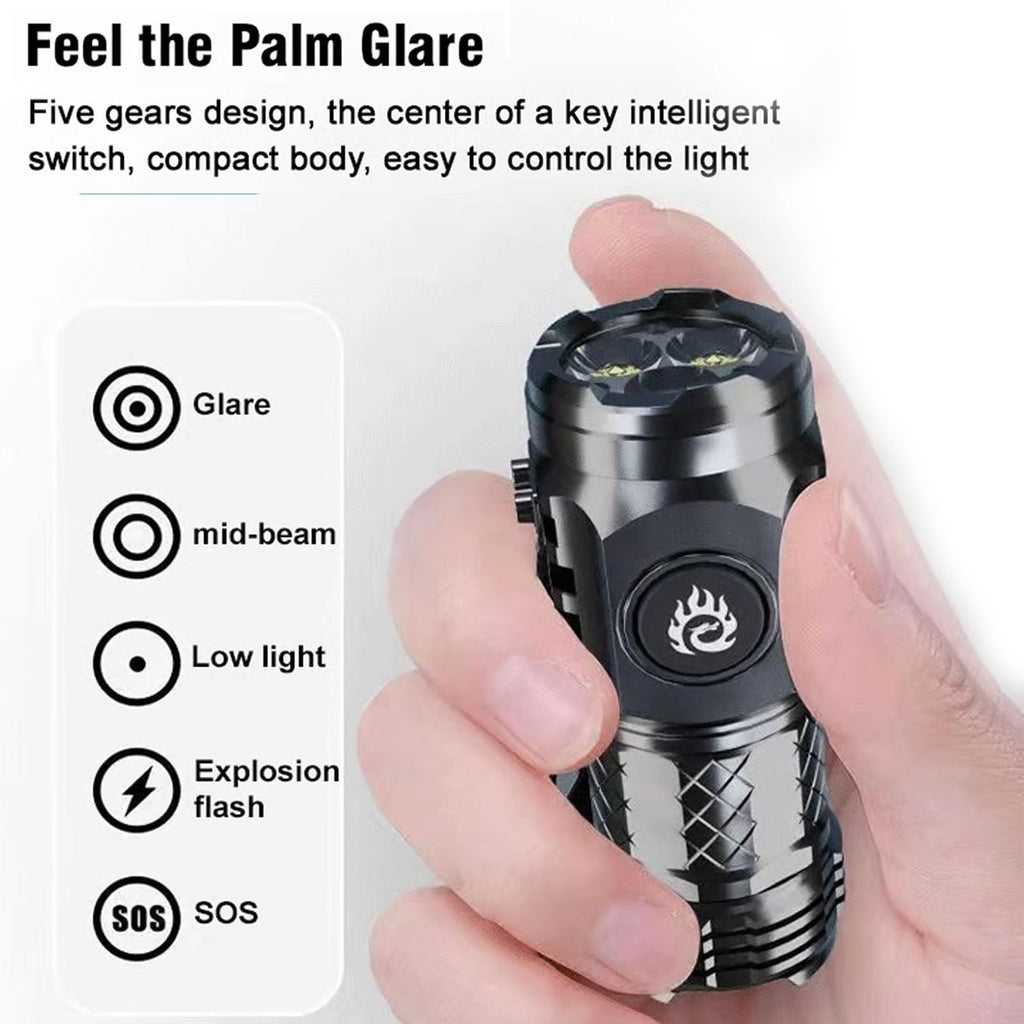 ✨Three-Eyed Monster Mini Flashlight 🔦🧰— Ultra-Bright Rechargeable LED Torch | Compact, Long-Range & Water-Resistant