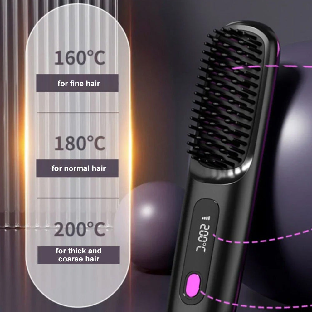 ⚡🪮The First Smart Styling Brush for Short Hair – Precise, Safe & Effortless