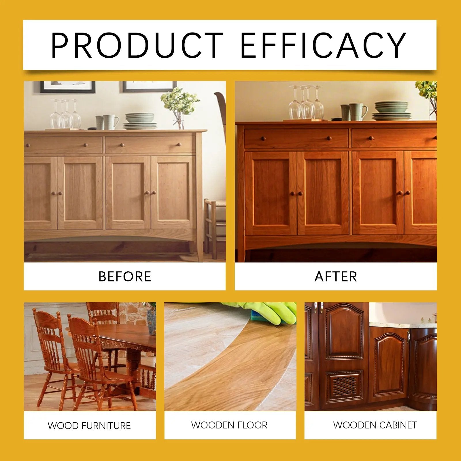 Beeswax Wood Polish Spray – Restores Shine, Removes Scratches & Water Rings