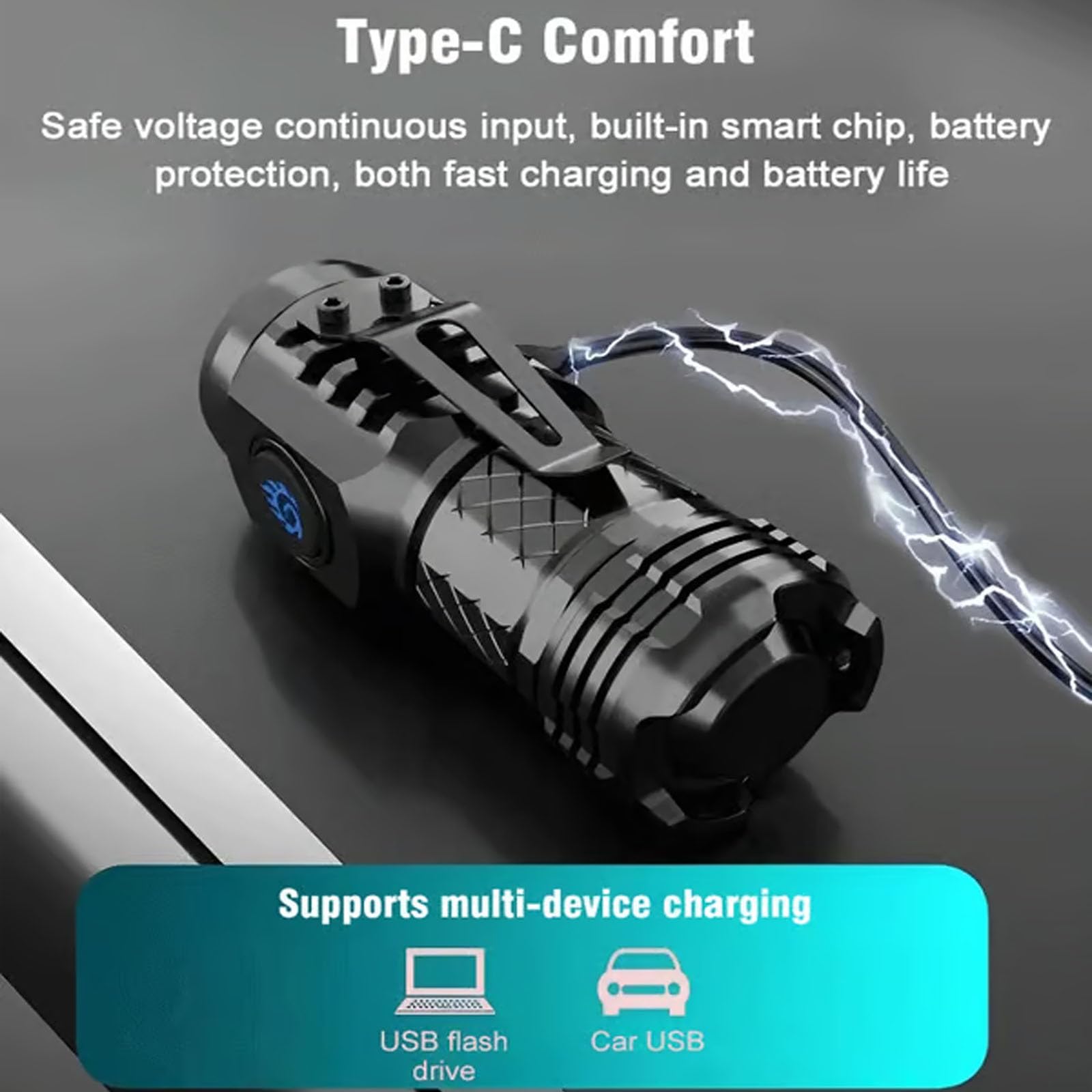 ✨Three-Eyed Monster Mini Flashlight 🔦🧰— Ultra-Bright Rechargeable LED Torch | Compact, Long-Range & Water-Resistant