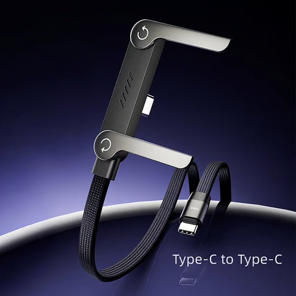 💡MFi-Certified 2-in-1 Fast Charging Cable with Built-In Phone Stand – Ultra-Fast 240W Power, Official Apple Authorized✅