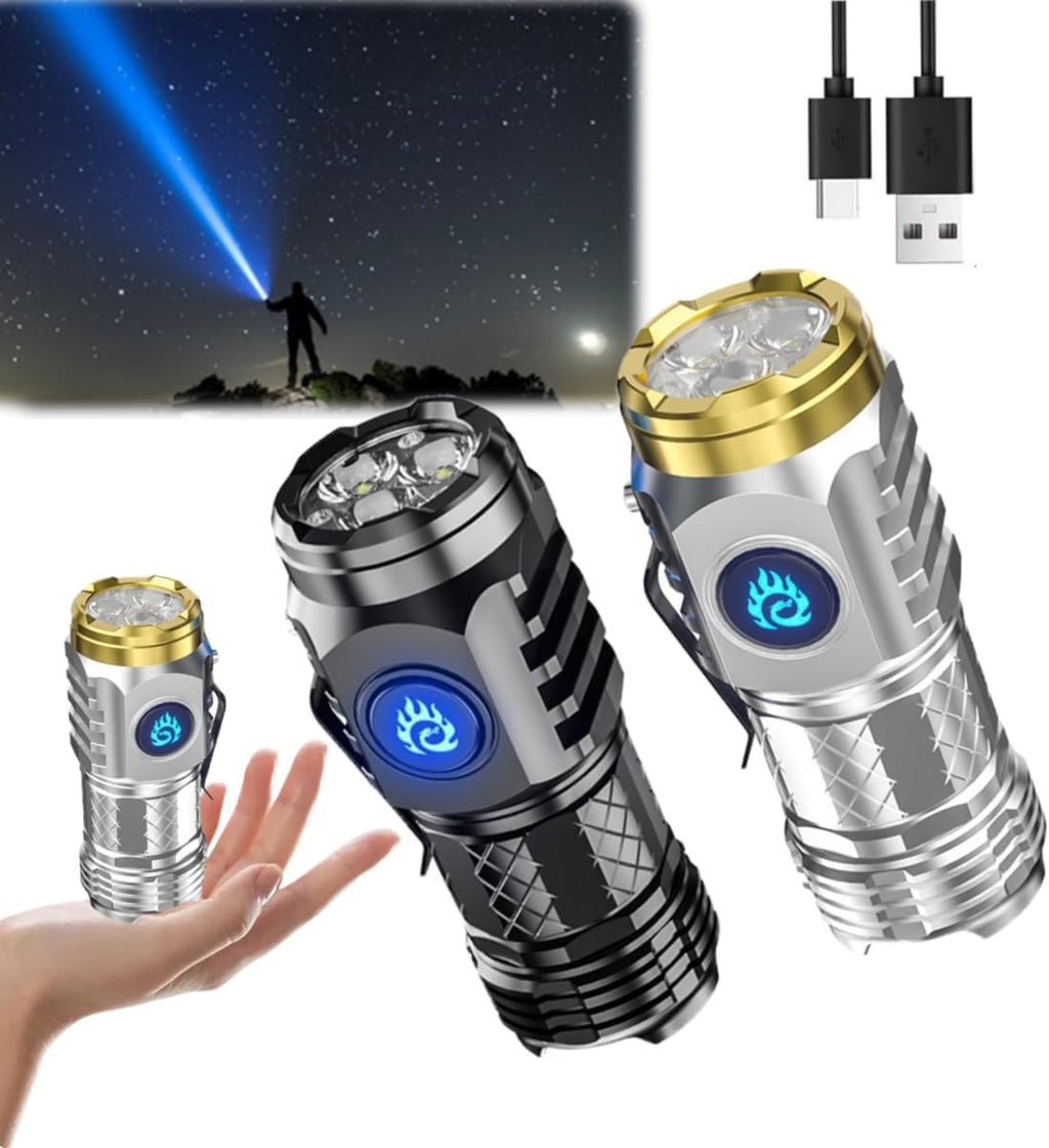 ✨Three-Eyed Monster Mini Flashlight 🔦🧰— Ultra-Bright Rechargeable LED Torch | Compact, Long-Range & Water-Resistant