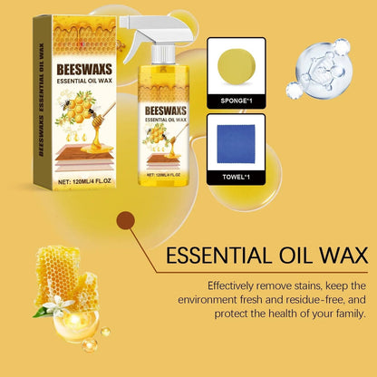 Beeswax Wood Polish Spray – Restores Shine, Removes Scratches & Water Rings