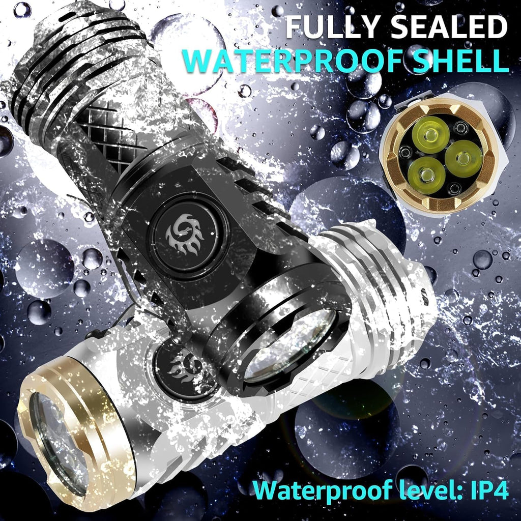 ✨Three-Eyed Monster Mini Flashlight 🔦🧰— Ultra-Bright Rechargeable LED Torch | Compact, Long-Range & Water-Resistant