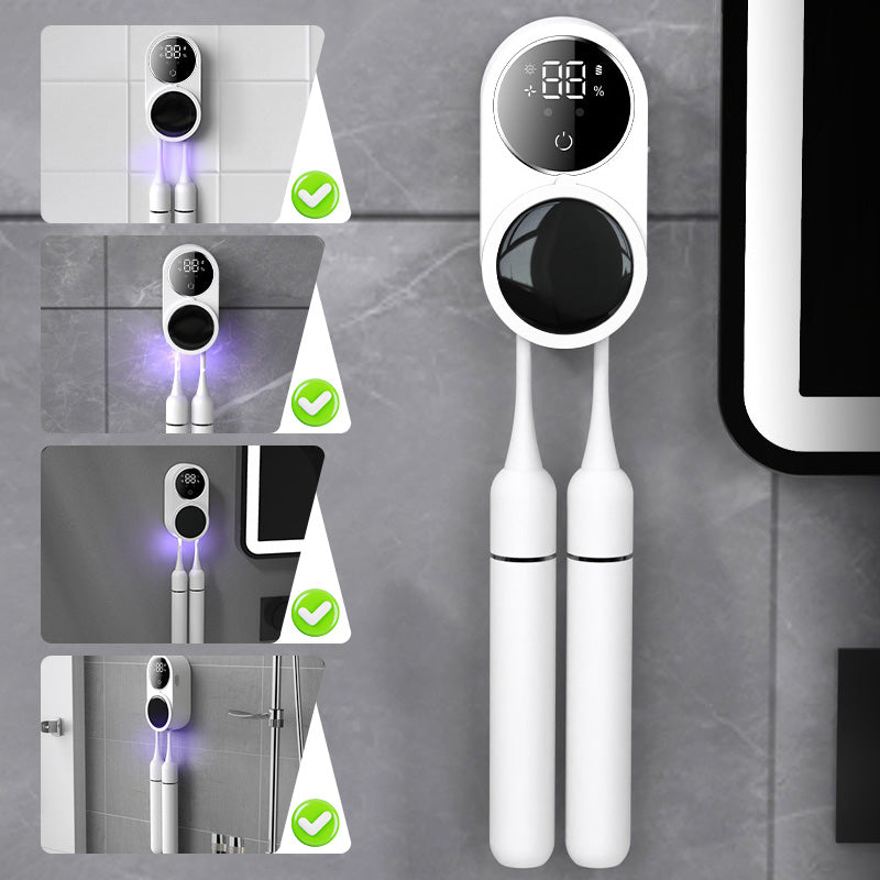 ⚡FLASH SALE · Up to 55% OFF ⚡ UV Toothbrush Sterilizer – 99.9% Germ-Kill · Wall-Mounted Dual Case