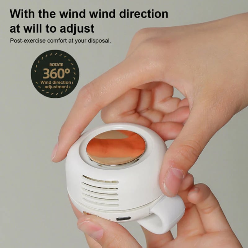 ❄️ Small Whirlwind™ Clip Fan — Hands-Free Waist & Neck Cooling for Work, Travel & Outdoors