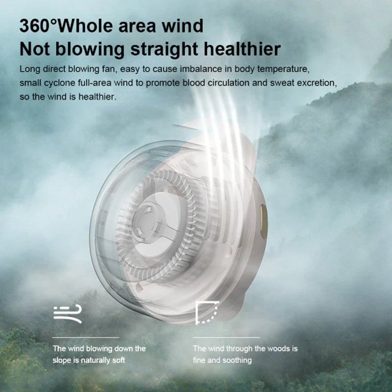 ❄️ Small Whirlwind™ Clip Fan — Hands-Free Waist & Neck Cooling for Work, Travel & Outdoors