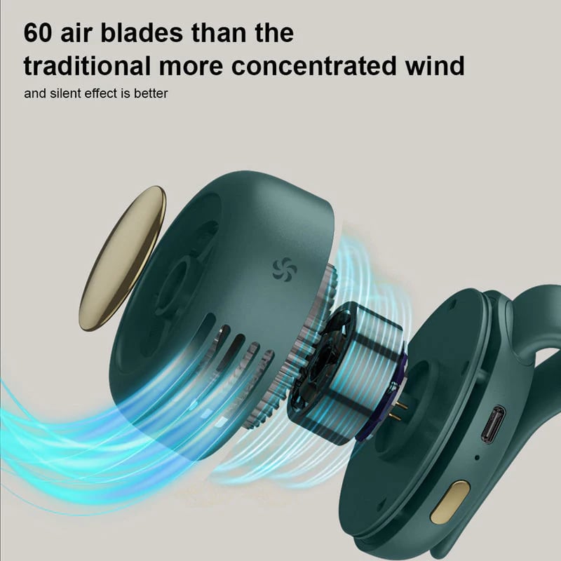 ❄️ Small Whirlwind™ Clip Fan — Hands-Free Waist & Neck Cooling for Work, Travel & Outdoors