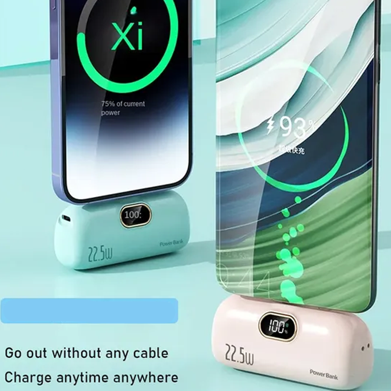 🔥5000 mAh mini bärbar laddare Power Bank för telefon