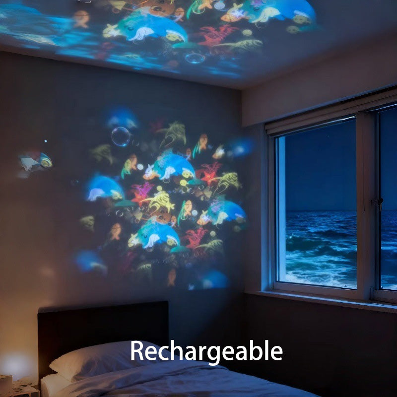 🥳Big Sale 2026🥳💞 58% OFF – Dynamic Rotating LED Ocean Projector Light ✨