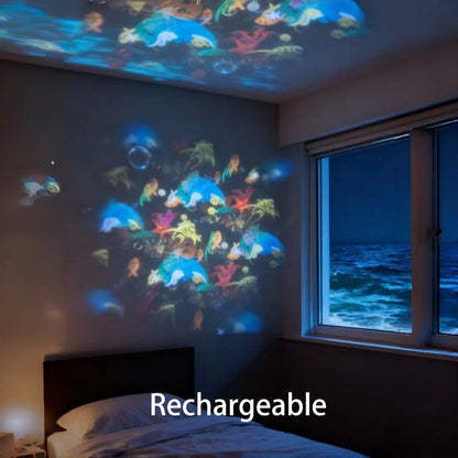 🥳Big Sale 2026🥳💞 58% OFF – Dynamic Rotating LED Ocean Projector Light ✨