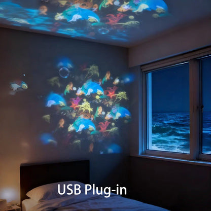 🥳Big Sale 2026🥳💞 58% OFF – Dynamic Rotating LED Ocean Projector Light ✨