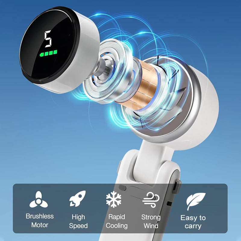 🌀 5-Speed Foldable Fan – Powerful Cooling Anytime, Anywhere 💨