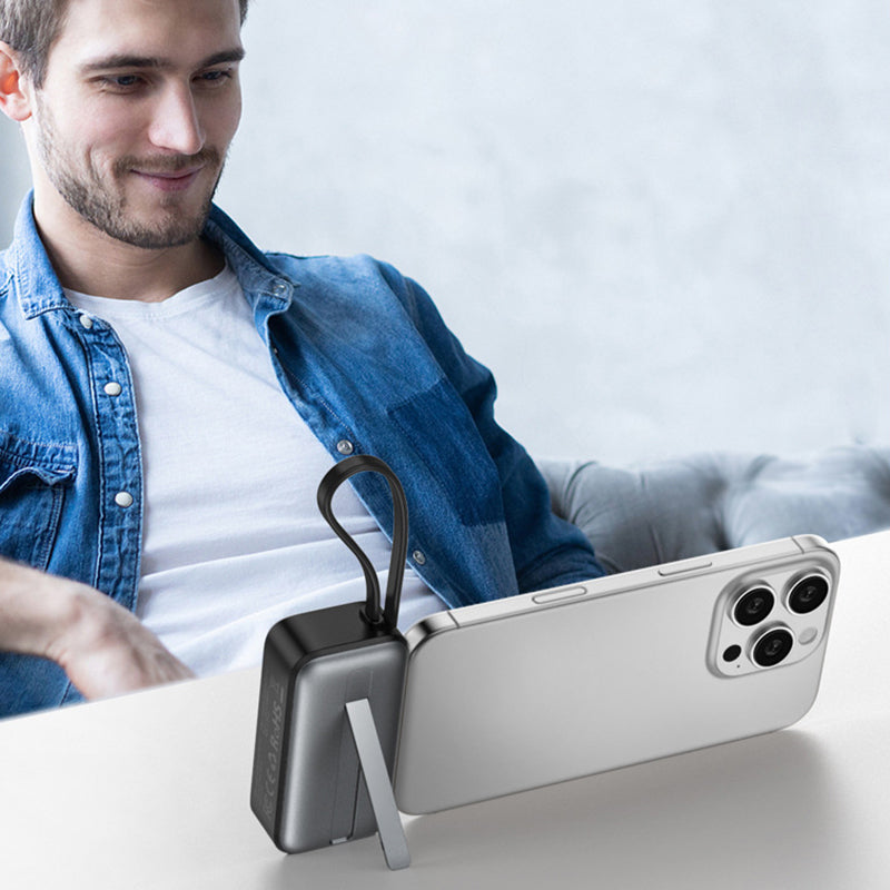 🔋 Orico 3-in-1 Power Bank – Integrated Cable & Foldable Wall Plug – Wireless Watch Charger for iPhone & Android ✈️