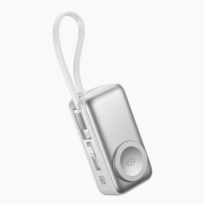 🔋 Orico 3-in-1 Power Bank – Integrated Cable & Foldable Wall Plug – Wireless Watch Charger for iPhone & Android ✈️